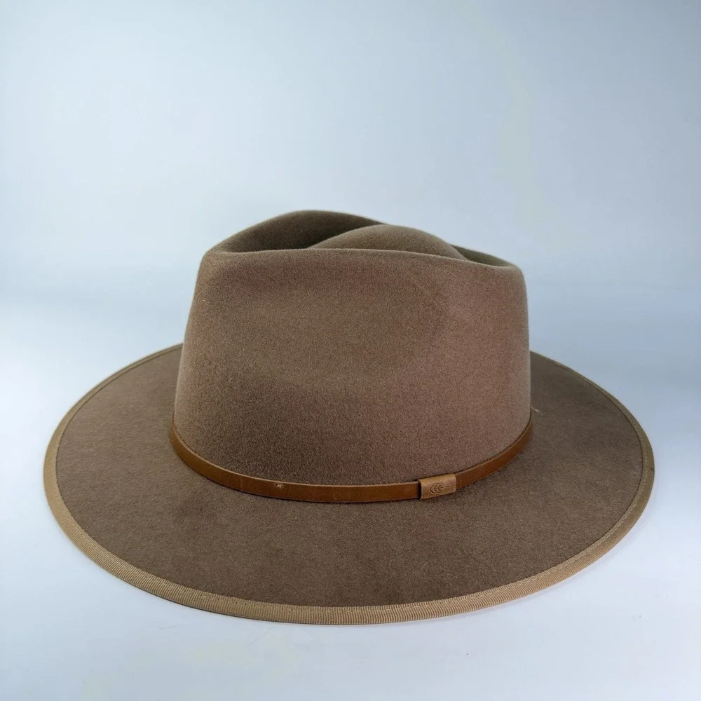 Will & Bear Western Hat Men's Size XL  Brown With Leather Strap 100% Wool Cowboy